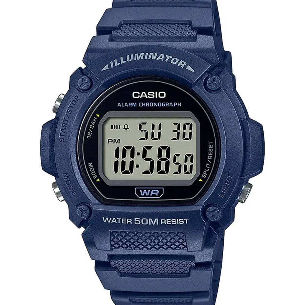 Relógio Masculino Digital Azul Casio - W-219H-2AVDF-SC - Casa das Alianças