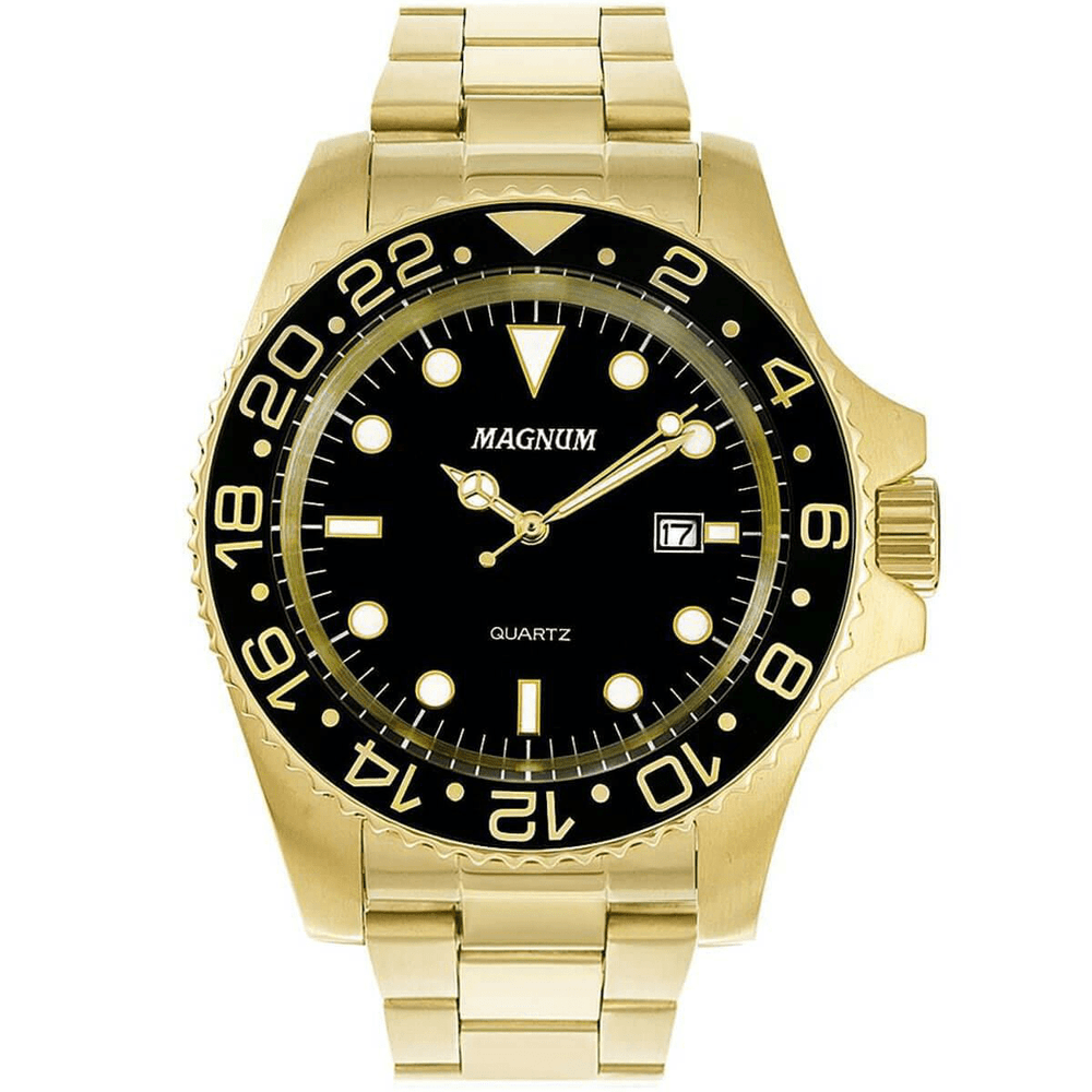 Relógios Web Shop - Loja Oficial Loja Credenciada Relógio Magnum Masculino  Ref: Ma32229h Cronógrafo Dourado
