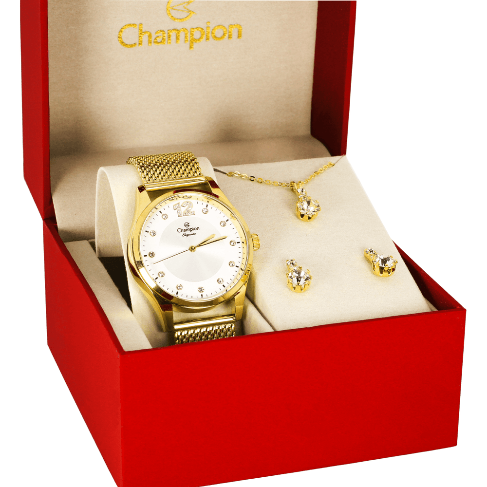 Relógio Champion Masculino Dourado Analógico Original